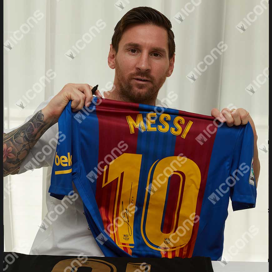 直送商品 クラシコ限定 メッシ 公認 直筆サイン ユニフォーム 記念グッズ Www Qiraatafrican Com