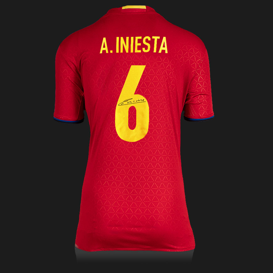 国内正規品 限定 A イニエスタ 直筆サイン入りスペイン代表ユニフォーム16 17年 Heroフレーム入り 決算特価 送料無料 Britaint Com