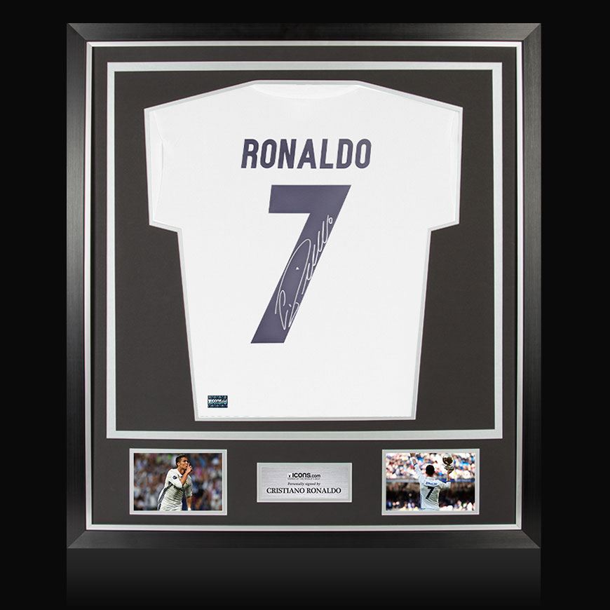 C ロナウド 直筆サイン入りr マドリードユニフォーム16 17 Classicフレーム Allstars Club