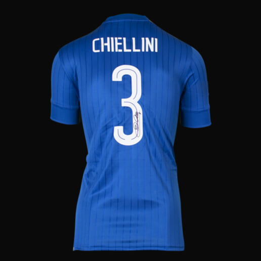 G キエッリーニ 直筆サイン入りイタリア代表ユニフォーム16 17 Classicフレーム入り Allstars Club