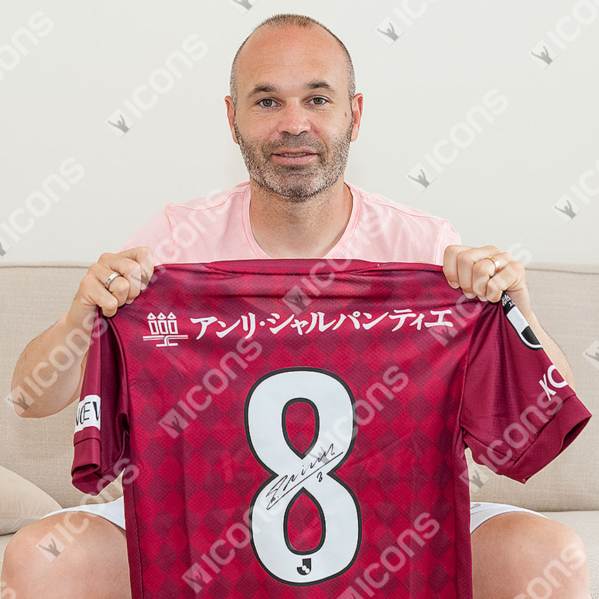 イニエスタ サイン入り レア☆ヴィッセル神戸 ユニフォーム　タグ付き イニエスタ サイン入り レア☆ヴィッセル神戸 ユニフォーム タグ付き